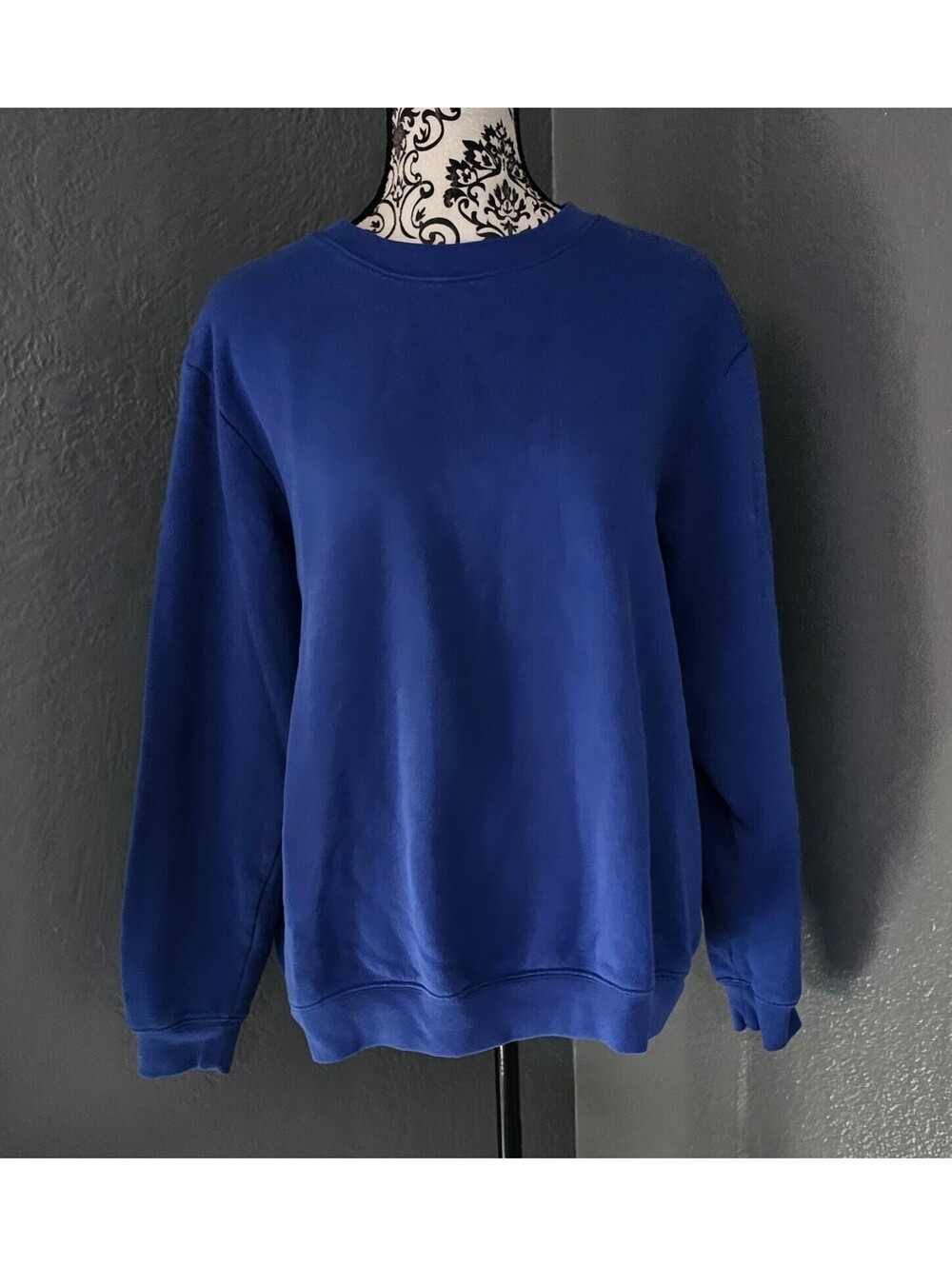 Women's Vintage Blair Pulllover Sweatshirt Size Large Blue Long Sleeve Crew Neck